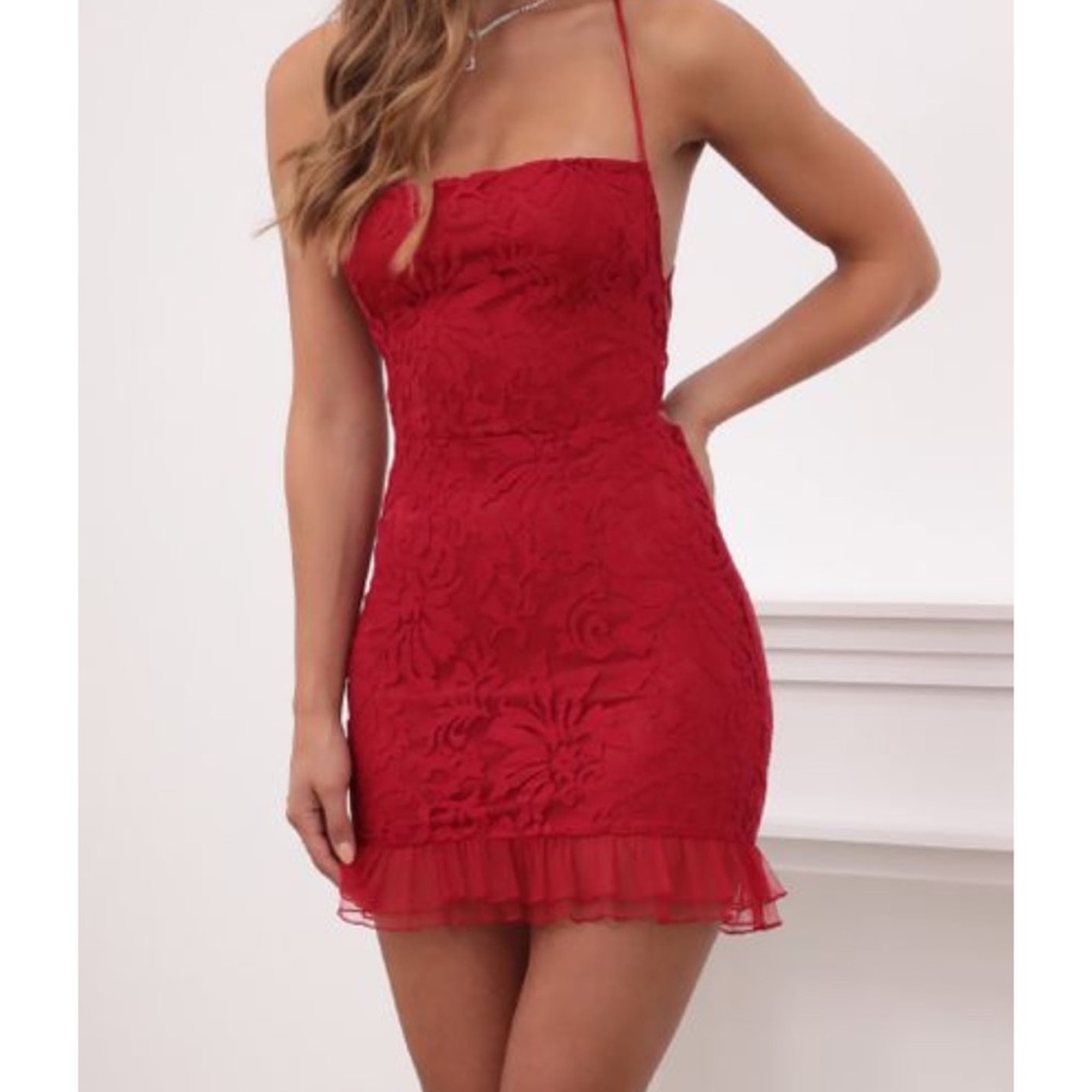 Embroidered Sheer Dress with Ruffles